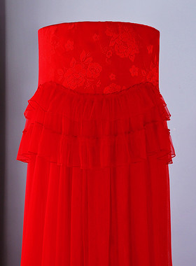 红色结婚圆柜机空调防尘罩开机不取立式圆柱形蕾丝空调罩柜式全包