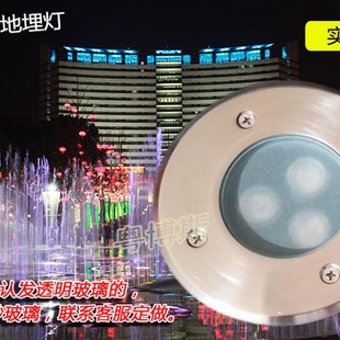 led不锈钢水下地埋灯水底灯超薄鱼池地灯喷泉灯射灯防水水池灯矮