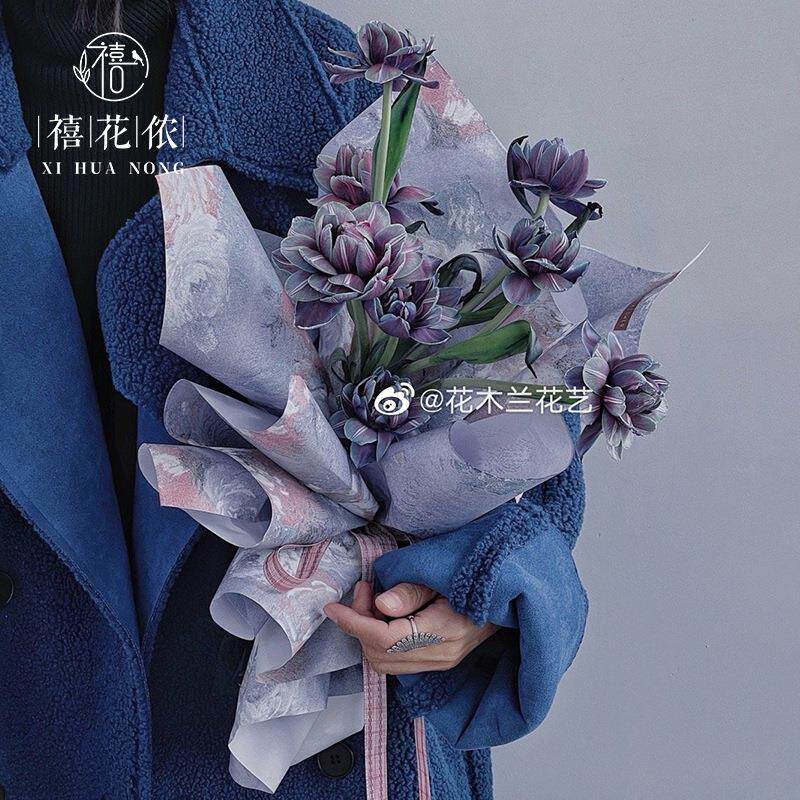 禧花侬梦境后花园牡丹花油画纸质鲜花花艺包装纸礼品包装材料资材