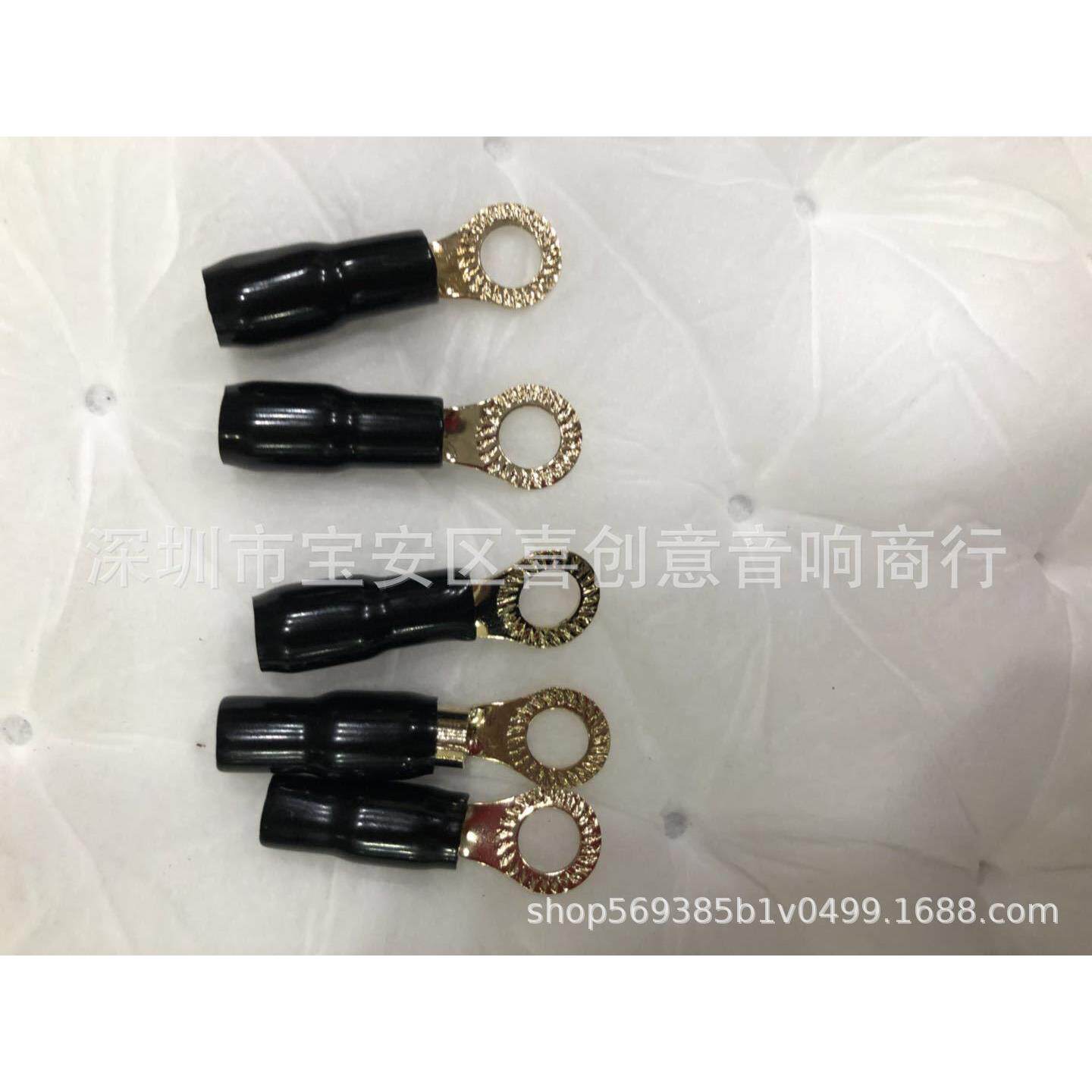 汽车音响功放低音炮电源线纯铜O形8号接线端子头圆形线耳