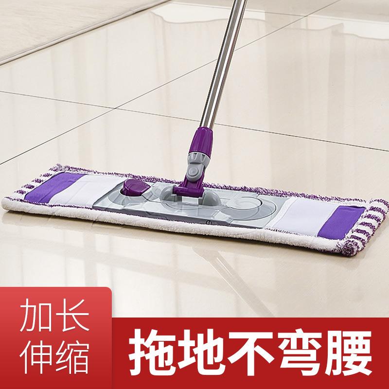 中号布套式平板拖把家用木地板旋转懒人干湿两用尘推地拖超细纤维