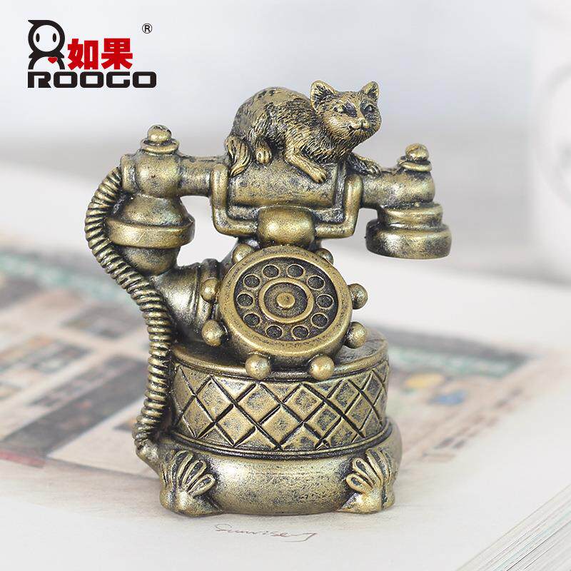 zakka树脂复古小摆件创意仿真电话相机打字机留声机钢琴家居饰品