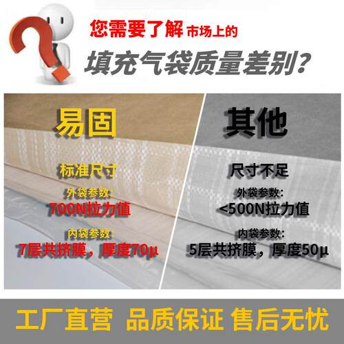 0510填充气袋500*1000mm集装箱充气袋牛皮纸工厂货柜防震缓冲