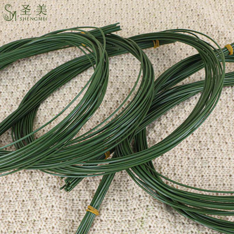 仿真扁叶 绿线条造型20条扎咸水草软胶钢草蒲草仿真植物铁线绑花