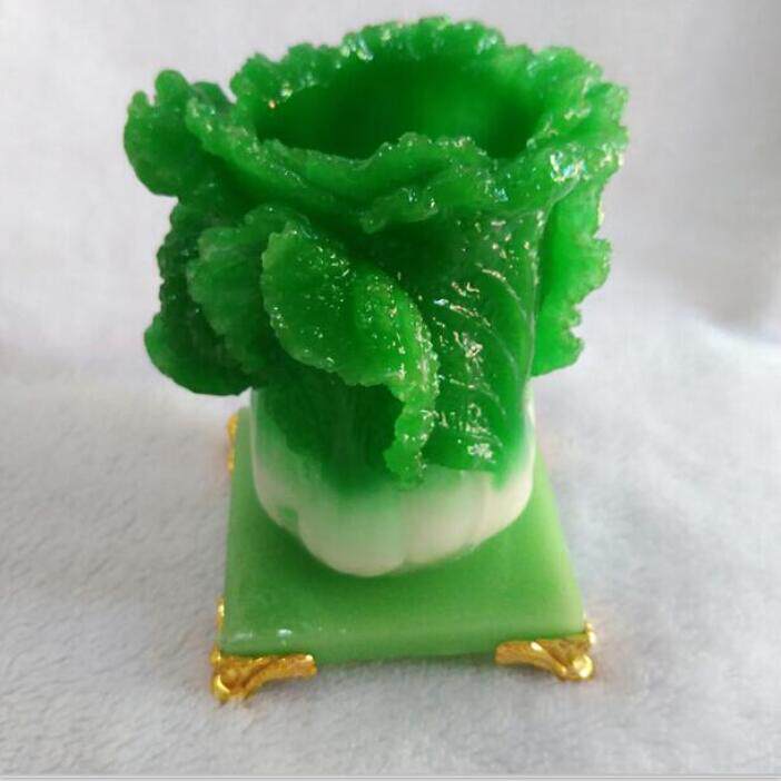 白菜笔筒创意摆件装饰品摆设家居中式客厅房间树脂工艺品笔筒书房