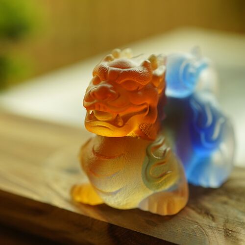 龙年吉祥物2024新款琉璃貔貅招财摆件办公室客厅茶桌茶宠装饰摆件