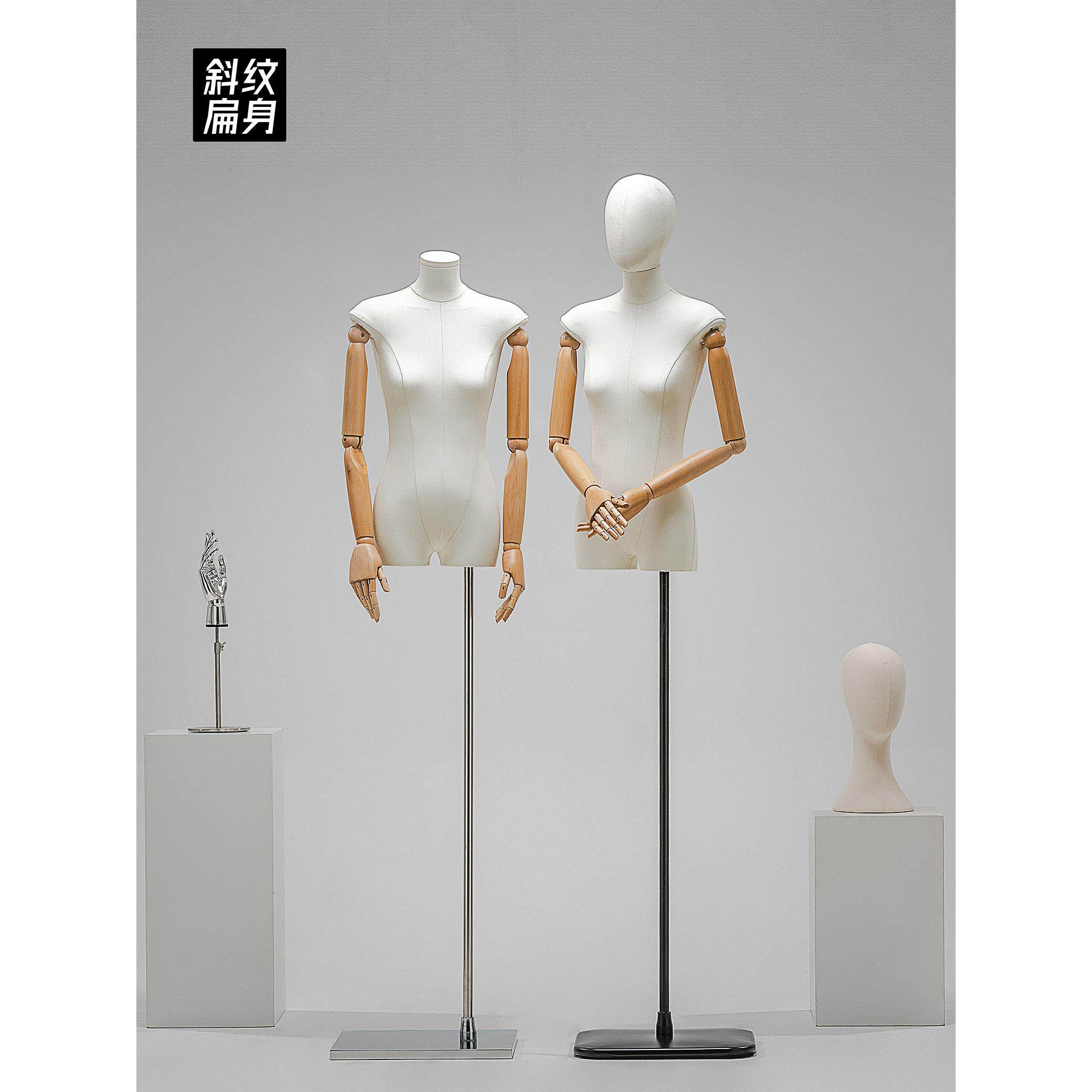 服装店道具韩版全身半身平肩扁身平胸小胸人体人台女装模特展示架