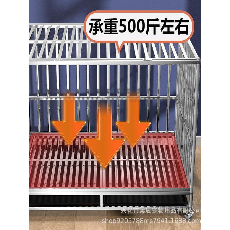 304不锈钢狗笼子加粗大型犬厚 方管折叠带厕所狗窝金毛边牧萨摩耶