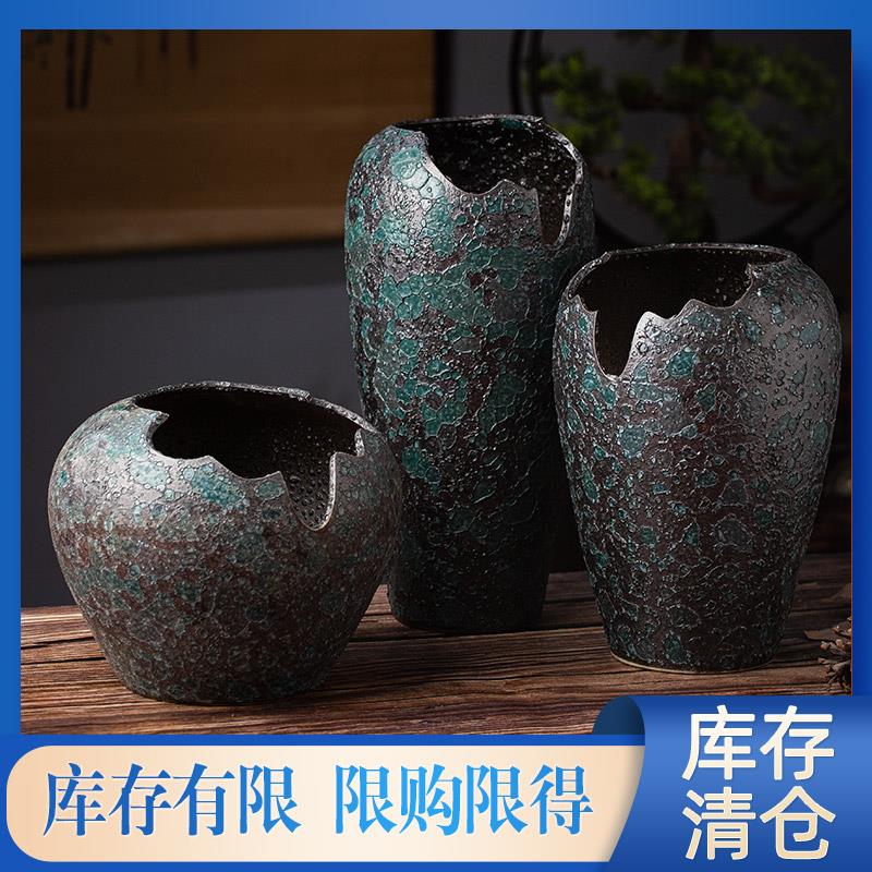 花盆陶瓷创意个性大号特大号缺口复古家用阳台法师多肉陶罐花瓶