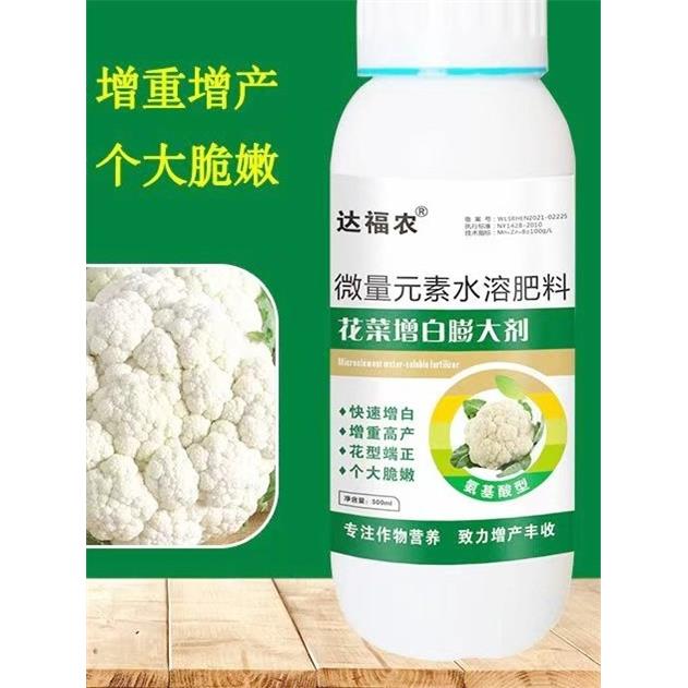 花菜增白膨大剂菜花花椰菜亮白素鲜亮增产高产增重膨大素叶面肥料