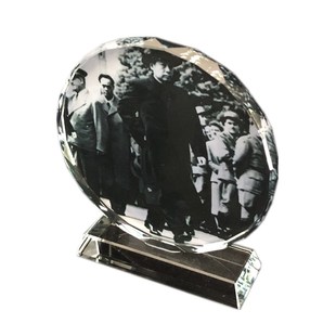 周恩来水晶摆设纪念品礼物收藏品周总理画像工艺品模型装饰品摆件