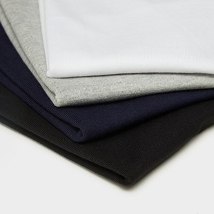 300g美式重磅纯棉T恤男款复古口袋短袖男装圆领小领口纯白色打底