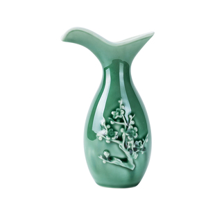 中式白酒醒酒器家用黄酒分酒器小号双头酒壶套装陶瓷梅花清酒具