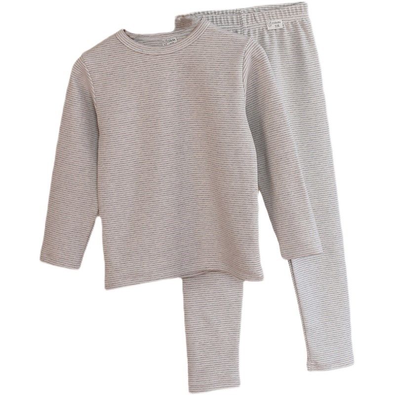 儿童纯棉彩纱条纹保暖内衣套装冬款男女童贴身厚秋衣裤中大童睡衣,童装/婴儿装/亲子装,内衣套装,淘宝优惠券,粉丝福利购,淘宝优惠卷