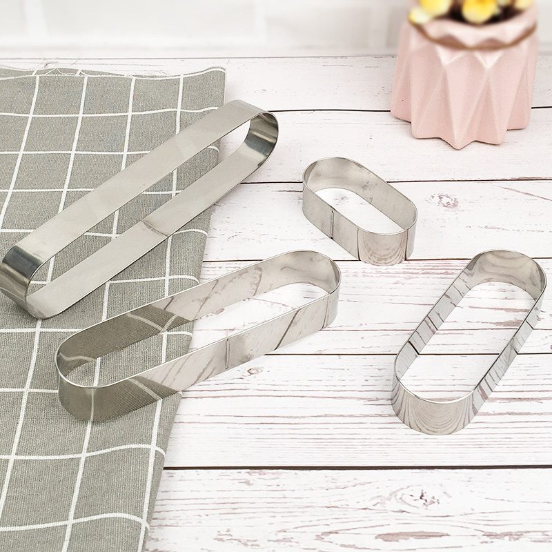 长条慕斯圈2.5cm高 diy 闪电手指泡芙多尺寸不锈钢长条椭圆形模具,厨房/烹饪用具,烘焙模具,淘宝优惠券,粉丝福利购,淘宝优惠卷