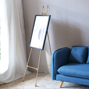 欧式画架铁艺油画架相框架落地支架展示架海报架照片托架婚庆画架