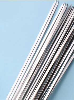 304不锈钢烧烤短扁签1.4厚30cm25cm20cm长家用小电烤箱短签钎子