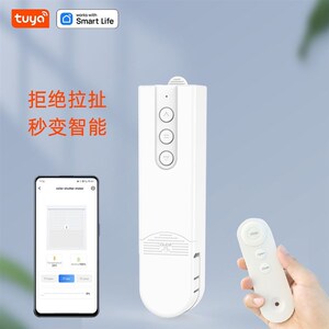 涂鸦智能电动拉珠拉绳卷帘电机免打孔百叶窗助理家居梦幻窗帘伴侣