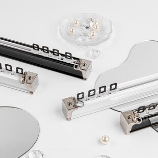 铝合金静音窗帘轨道顶侧装 飘窗U形双轨挂钩直轨弯轨滑轨滑轮绍兴