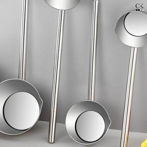 加厚不锈钢水瓢商用厨房长柄水勺大号水舀子长把粥勺加长柄大汤