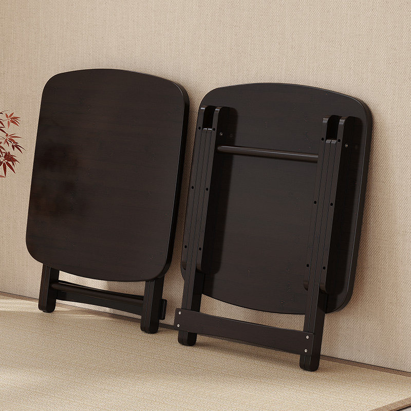 可折叠桌子餐桌家用小方桌出租房吃饭桌子折叠靠背椅子阳台小茶桌