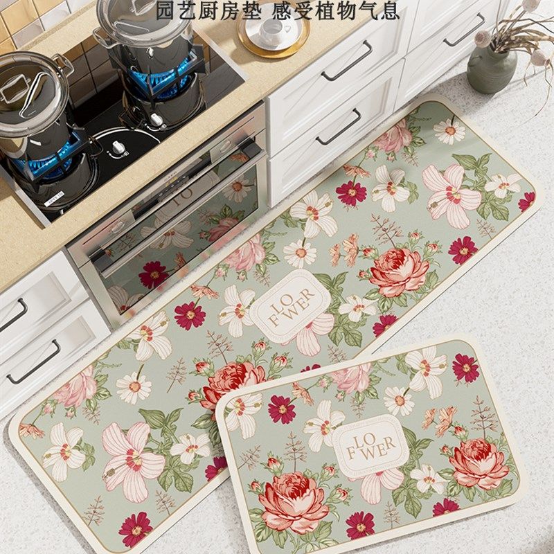 硅藻泥厨房地垫防滑防油免洗可擦吸水垫新款美式防脏脚垫耐脏地毯,居家布艺,厨房地垫,淘宝优惠券,粉丝福利购,淘宝优惠卷