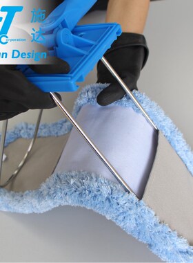 意大利CT施达 美式不锈钢吸尘尘推架子 平拖夹 拖把替换配件