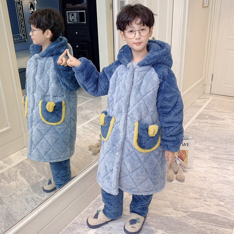 儿童睡衣秋冬季加厚款三层夹棉男童孩珊瑚绒法兰绒奥特拼色家居服,童装/婴儿装/亲子装,家居服套装,淘宝优惠券,粉丝福利购,淘宝优惠卷