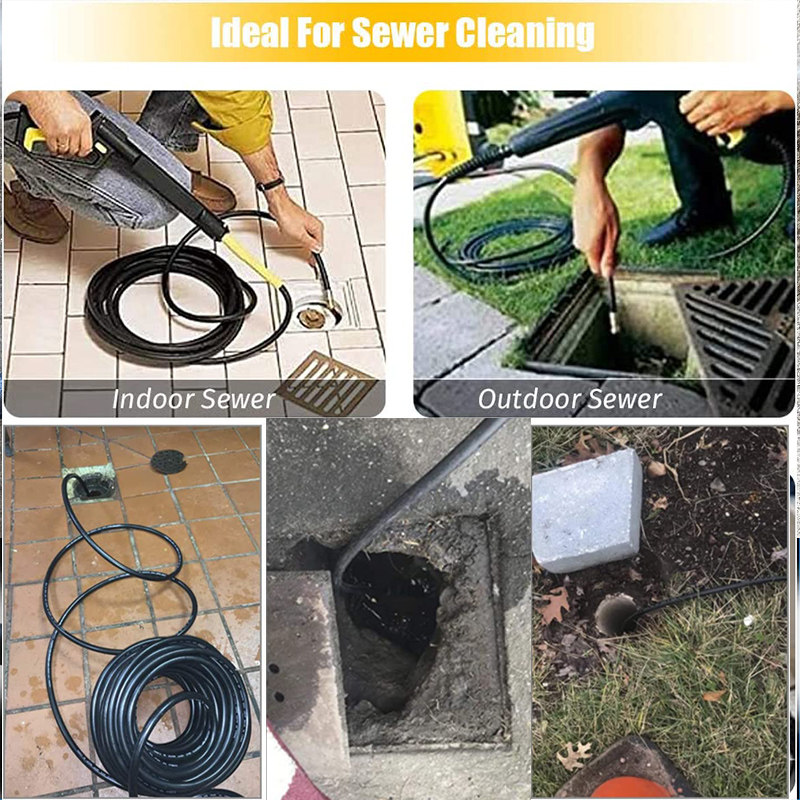 亿力绿田洗车机水枪高压管疏通喷头不锈钢前1后3水老鼠冲洗下水道