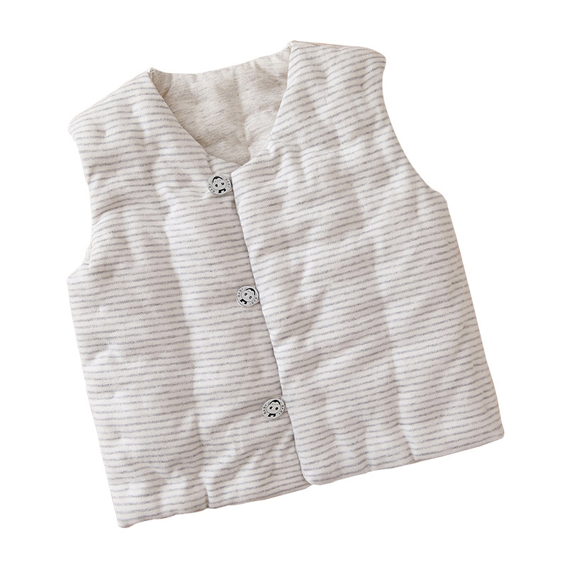 儿童纯棉花手工马甲男女宝宝秋冬季加厚居家服装宝宝背心保暖背心