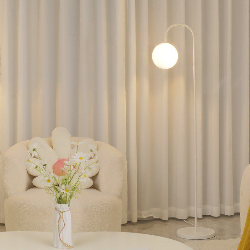 奶油风落地灯全光谱客厅书房卧室床头灯简约网红圆球氛围灯台灯