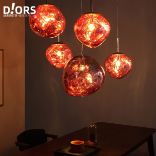 意大利设计师熔岩吊灯咖啡厅西餐厅会所酒吧吧台装饰氛围玻璃吊灯