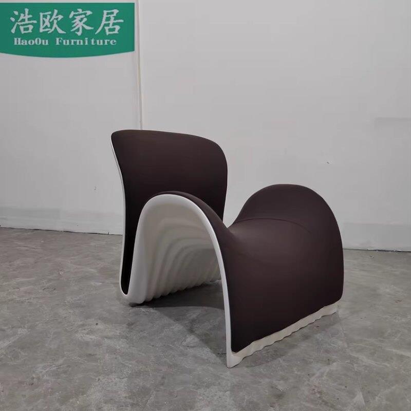 设计师休闲 椅子玻璃纤维简约懒人舌头椅拱桥弯形椅弓形躺椅
