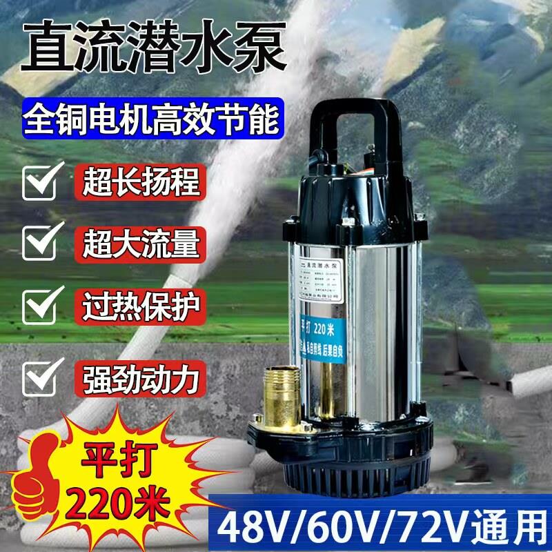 帝王型直流潜水泵12V24V48V60V72伏抽水机电动电瓶车三轮车抽水泵