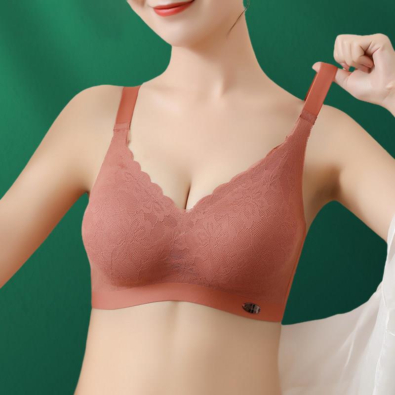 无钢圈内衣女聚拢防下垂小胸调整型收副乳显胸小无痕运动文胸罩冬