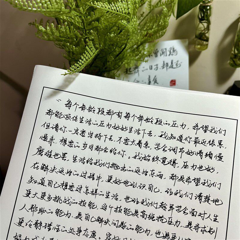 手写临摹练字帖成年人行楷草书漂亮字体男女生清新连笔字字帖钢笔