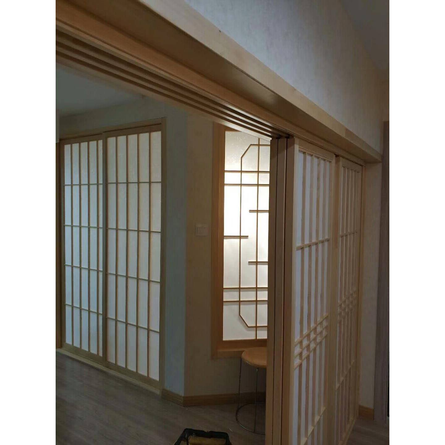 实木日式推拉格子门榻榻米移门隔断门和室门樟子纸门窗采耳民宿门