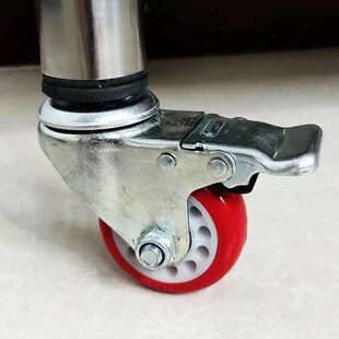 不锈钢工作台轮子三寸带刹车丝杆静音万向轮耐磨脚轮货架手推车轮