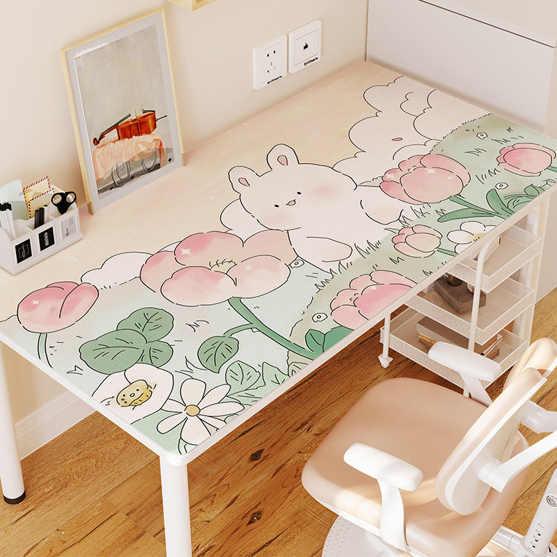 兔兔护眼书桌垫学生环保皮革桌布儿童学习写字桌垫电脑桌面保护垫,居家布艺,桌布,淘宝优惠券,粉丝福利购,淘宝优惠卷