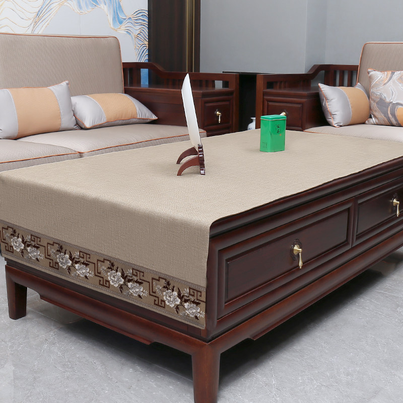中式木质茶几桌布家用茶台布桌布长方型棉麻盖巾茶席茶台布艺定制,居家布艺,桌布,淘宝优惠券,粉丝福利购,淘宝优惠卷