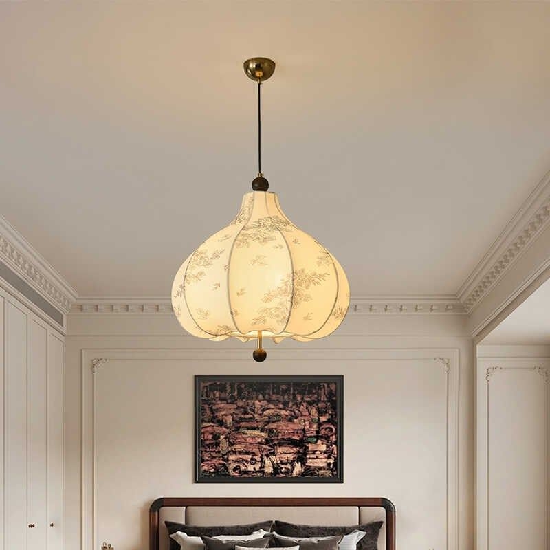 卧室布艺灯具法式中古风南洋花纹实木栗子灯餐厅吧台茶室民宿吊灯,家装灯饰光源,床头/玄关/吧台/过道吊灯,淘宝优惠券,粉丝福利购,淘宝优惠卷