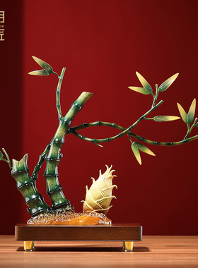 大明铜匠节节高升富贵竹子摆件家居玄关办公室送领导乔迁新居礼品