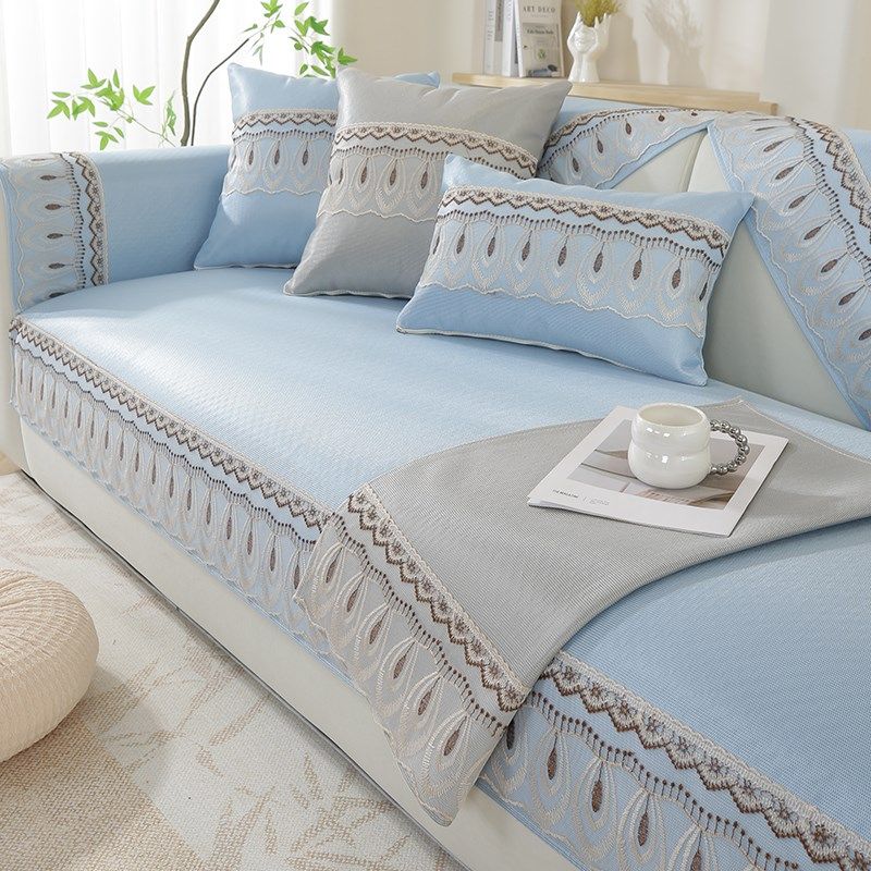 夏季沙发垫冰丝凉席坐垫沙发套罩全包防滑四季通用盖布巾防猫抓,居家布艺,沙发垫,淘宝优惠券,粉丝福利购,淘宝优惠卷