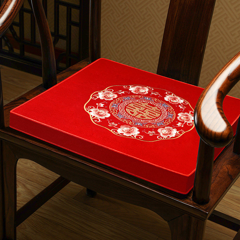 中式椅垫结婚喜庆坐垫喜字垫子红色婚庆喜垫沙发垫防滑座垫椅子垫,居家布艺,椅垫,淘宝优惠券,粉丝福利购,淘宝优惠卷