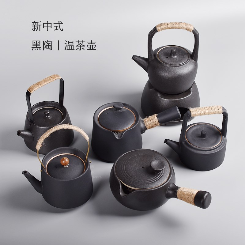 中式茶馆温茶炉煮茶器家用陶瓷功夫茶具泡茶壶蜡烛加热煮茶暖茶壶