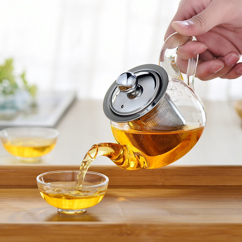 耐热玻璃红茶泡茶壶冲茶器透明功夫茶具小号茶壶玻璃过滤泡花茶壶