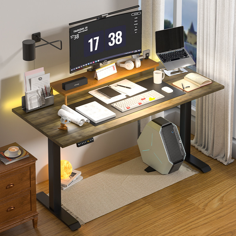 爱美卓电动升降桌站立办公电脑桌可移动书桌智能书桌可升降桌子