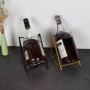 红酒洋酒架简摆件创家用托架展示51802架现代轻奢意酒架欧子酒瓶
