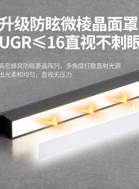 超薄磁吸轨道灯全光谱明装吸顶灯泛光灯客厅卧室无主灯照明射灯