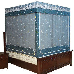 蚊帐家用遮阳遮光防蚊 两用加厚加密双层防摔儿童加固坐床三开门